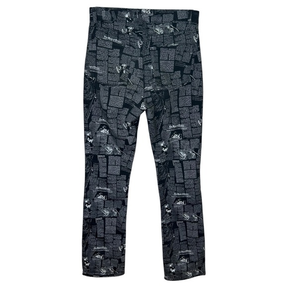 Reformation, High-Rise Bootcut Jean ‘Peyton' Zine Newspaper Print, Black Size 26 - Picture 4 of 17